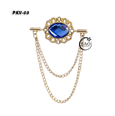 Cài Áo Vest Nam Tua Rua Dây Xích Cao Cấp – Ghim Cài Ve Áo Suit Sang Trọng, Tôn Phong Cách Quý Ông (PKV03)