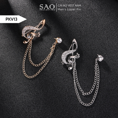 Cài Áo Vest Nam Tua Rua Dây Xích Cao Cấp – Ghim Cài Ve Áo Suit Sang Trọng, Tôn Phong Cách Quý Ông (PKV13)