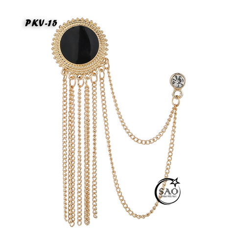 Cài Áo Vest Nam Tua Rua Dây Xích Cao Cấp – Ghim Cài Ve Áo Suit Sang Trọng, Tôn Phong Cách Quý Ông (PKV15)