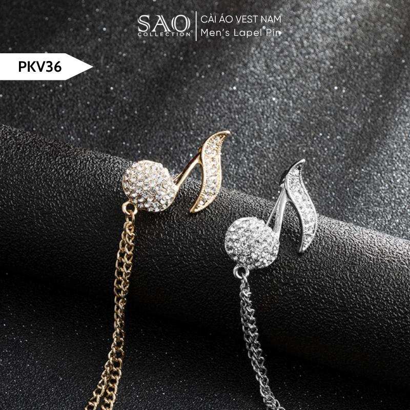 Cài Áo Vest Nam Tua Rua Dây Xích Cao Cấp – Ghim Cài Ve Áo Suit Sang Trọng, Tôn Phong Cách Quý Ông (PKV36)