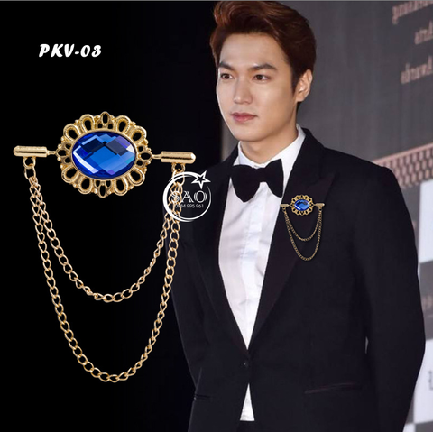 Cài Áo Vest Nam Tua Rua Dây Xích Cao Cấp – Ghim Cài Ve Áo Suit Sang Trọng, Tôn Phong Cách Quý Ông (PKV03)