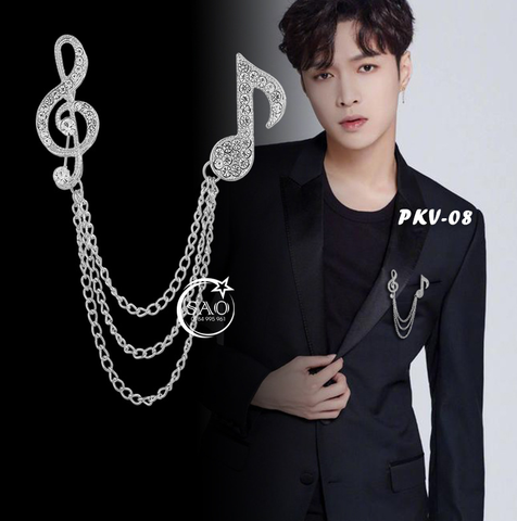 Cài Áo Vest Nam Tua Rua Dây Xích Cao Cấp – Ghim Cài Ve Áo Suit Sang Trọng, Tôn Phong Cách Quý Ông (PKV08)