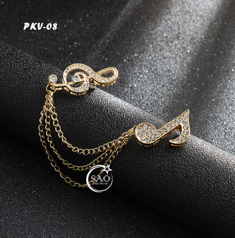 Cài Áo Vest Nam Tua Rua Dây Xích Cao Cấp – Ghim Cài Ve Áo Suit Sang Trọng, Tôn Phong Cách Quý Ông (PKV08)