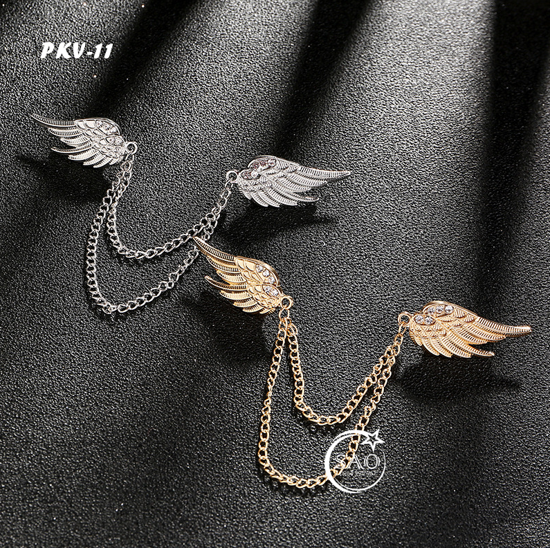 Cài Áo Vest Nam Tua Rua Dây Xích Cao Cấp – Ghim Cài Ve Áo Suit Sang Trọng, Tôn Phong Cách Quý Ông (PKV11)