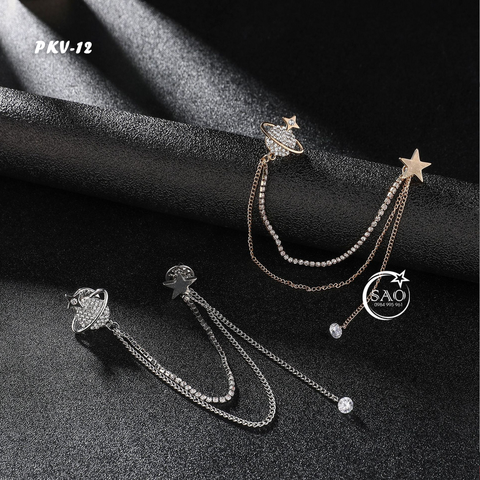 Cài Áo Vest Nam Tua Rua Dây Xích Cao Cấp – Ghim Cài Ve Áo Suit Sang Trọng, Tôn Phong Cách Quý Ông (PKV12)