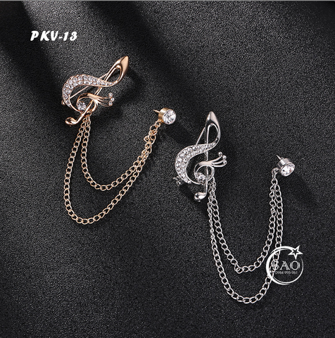Cài Áo Vest Nam Tua Rua Dây Xích Cao Cấp – Ghim Cài Ve Áo Suit Sang Trọng, Tôn Phong Cách Quý Ông (PKV13)