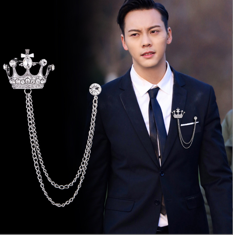 Cài Áo Vest Nam Tua Rua Dây Xích Cao Cấp – Ghim Cài Ve Áo Suit Sang Trọng, Tôn Phong Cách Quý Ông (PKV14)