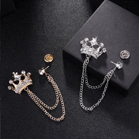 Cài Áo Vest Nam Tua Rua Dây Xích Cao Cấp – Ghim Cài Ve Áo Suit Sang Trọng, Tôn Phong Cách Quý Ông (PKV14)