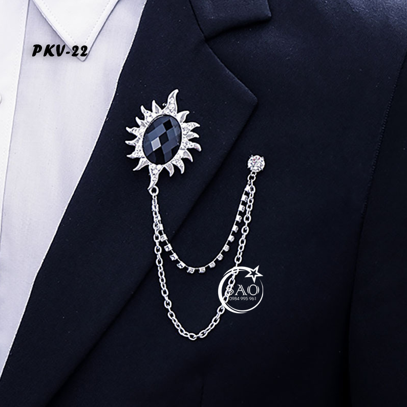 Cài Áo Vest Nam Tua Rua Dây Xích Cao Cấp – Ghim Cài Ve Áo Suit Sang Trọng, Tôn Phong Cách Quý Ông (PKV22)