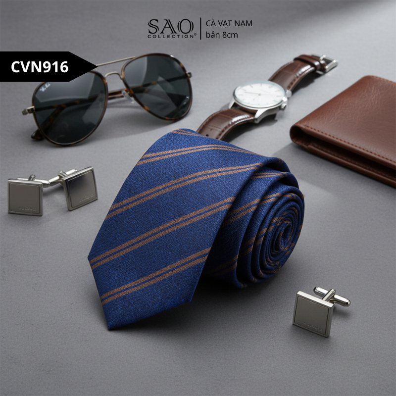 Cà Vạt Lụa Tổng Hợp Bản Lớn Hoạ Tiết Sang Trọng Dành Cho Nam (CVN916)