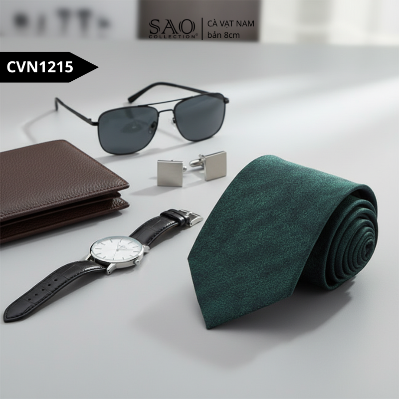 Cà Vạt Nam Lụa Tổng Hợp Bản 8cm Hoạ Tiết Sang Trọng Dành Cho Nam (CVN1215)