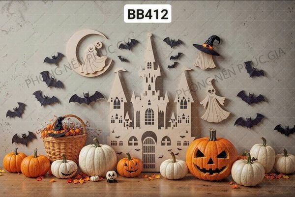 Phông Halloween Chụp Hình Em Bé BB412 