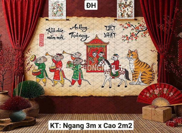  Phông Tết Decor ĐÔNG HỒ 