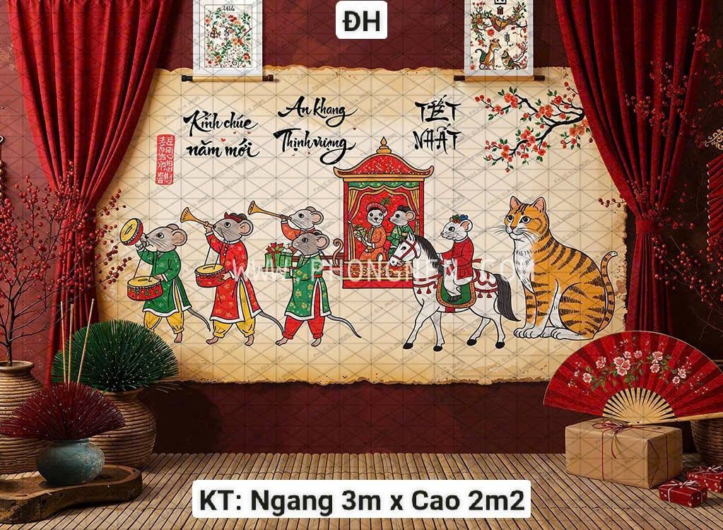  Phông Tết Decor ĐÔNG HỒ 