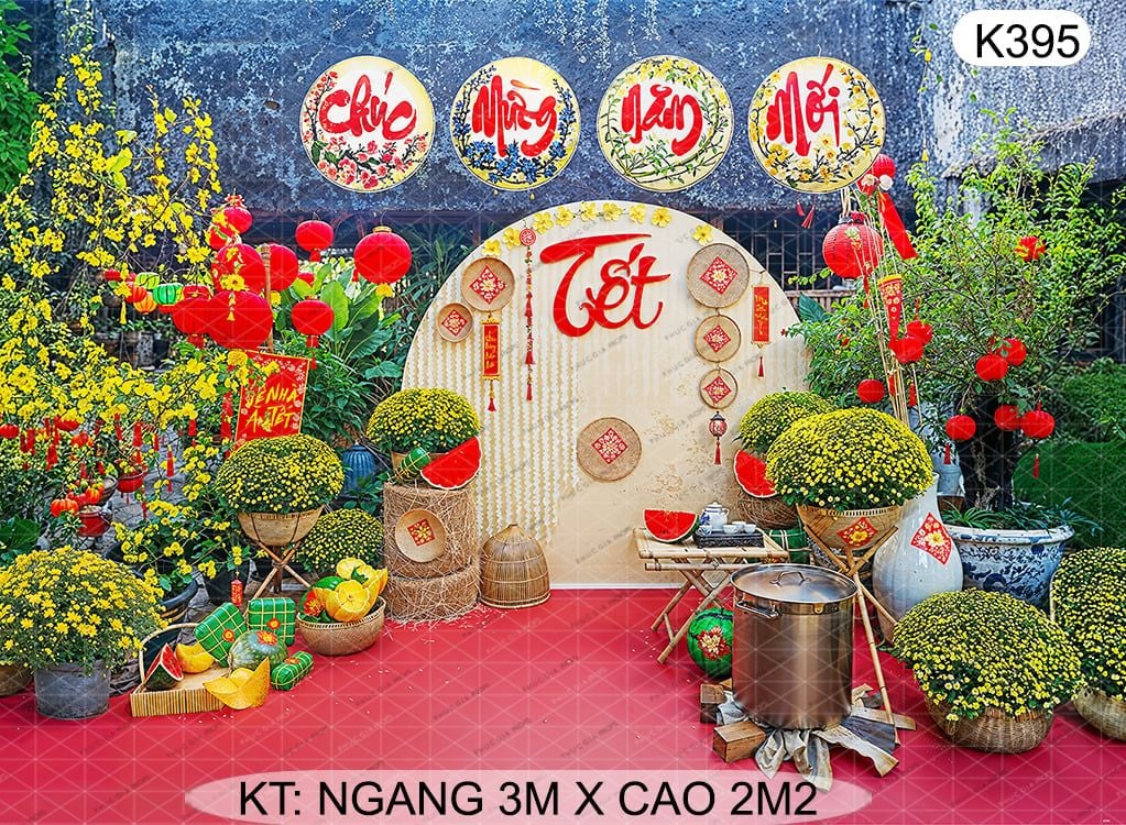  Phông Tết Decor K395 