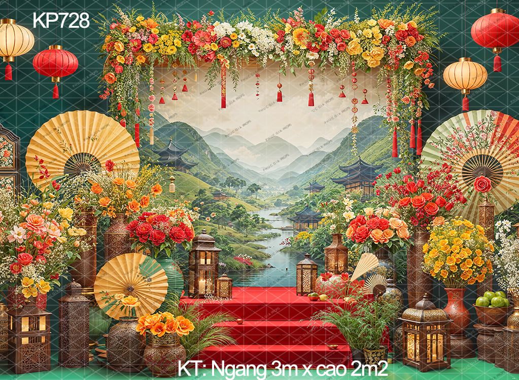  Phông Tết Decor KP728 