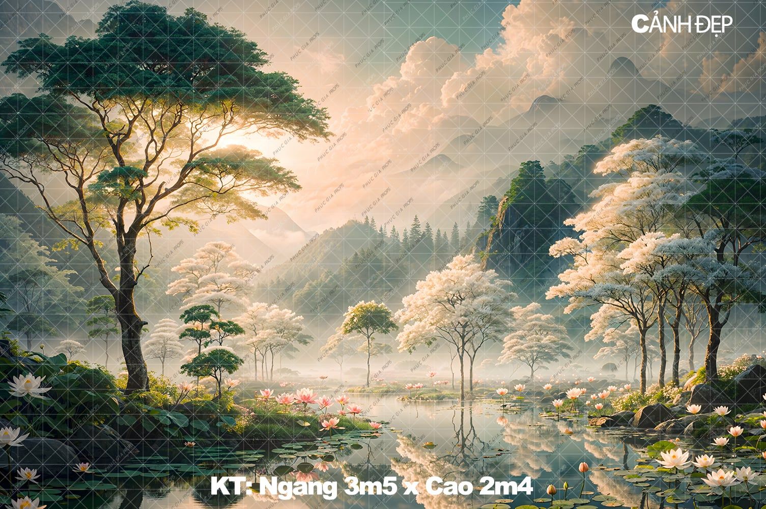  Phông Nền Trang Trí-hồ sen 