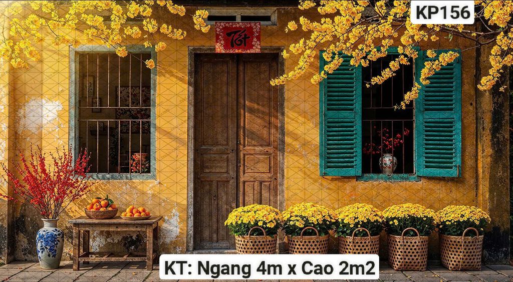  Phông Tết Decor KP156 - 4 Mét 