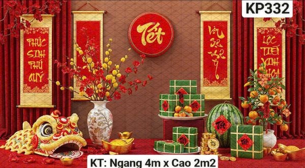  Phông Tết Decor KP332 - Size 4M 