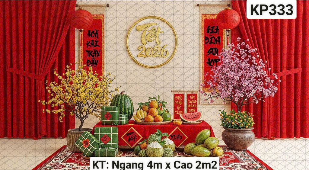  Phông Tết Decor KP333 - Size 4M 