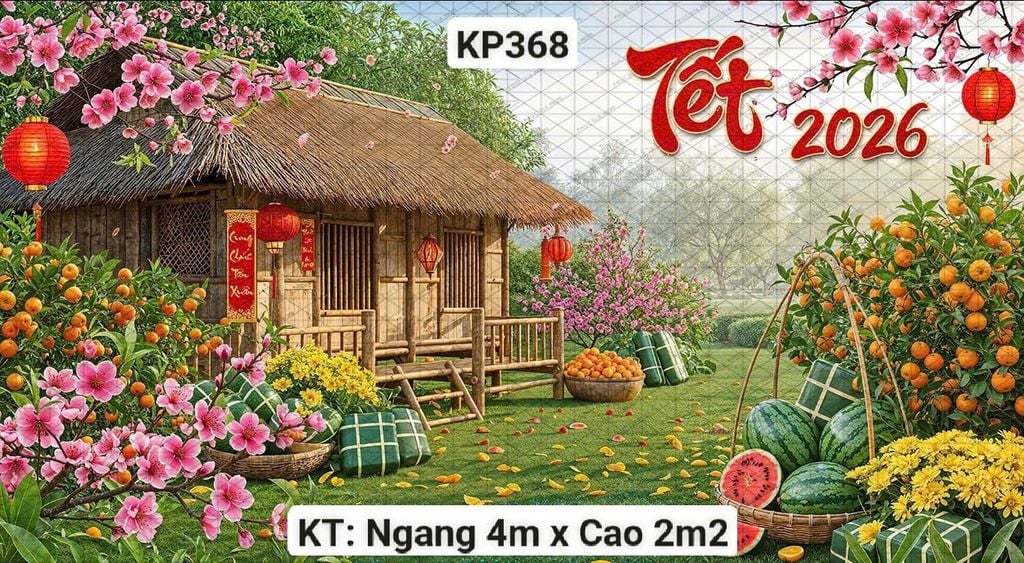  Phông Tết Decor KP368 - Size 4M 