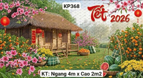  Phông Tết Decor KP368 - Size 4M 
