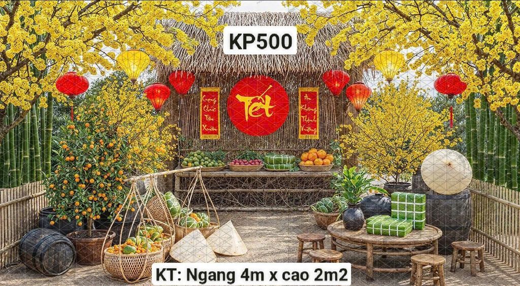  Phông Tết Decor KP500 - Size 4M 