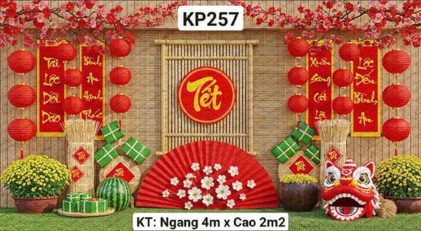 Phông Tết Decor KP257 - Size 4M 