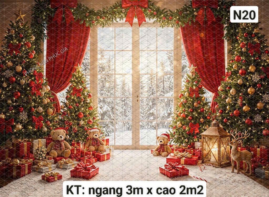  Phông 5D Trang Trí Giáng Sinh KHỔ LỚN - N20 