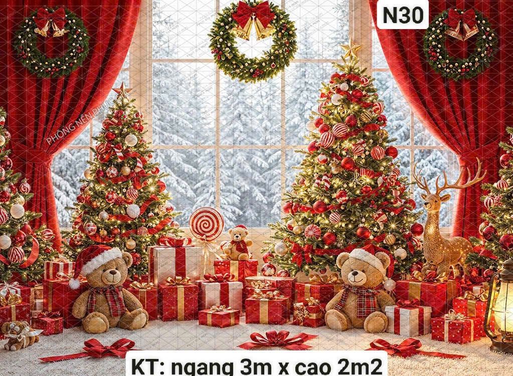  Phông 5D Trang Trí Giáng Sinh KHỔ LỚN - N30 
