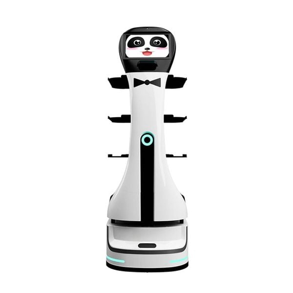 Robot phục vụ tích hợp AI giao tiếp thông minh Panda Bot