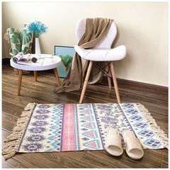 Thảm Tua Rua Canvas Trang Trí Nordic