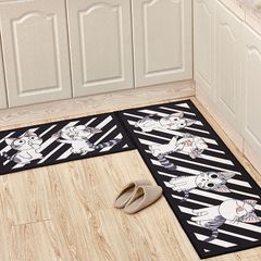 Thảm Bếp Set 2 Chiếc Hình Chữ L Họa Tiết Chú Chó Đáng Yêu