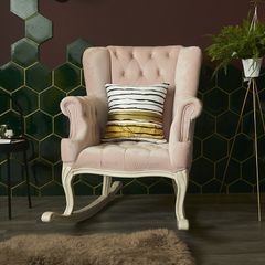 Vỏ Gối Tựa Lưng Sofa Hoa Lụa Sọc Vàng Sang Trọng Chất Êm Ái