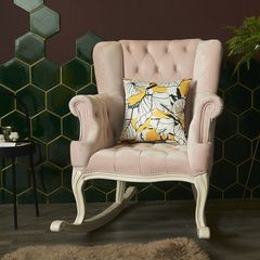 Vỏ Gối Tựa Lưng Sofa Hoa Lụa Sọc Vàng Sang Trọng Chất Êm Ái