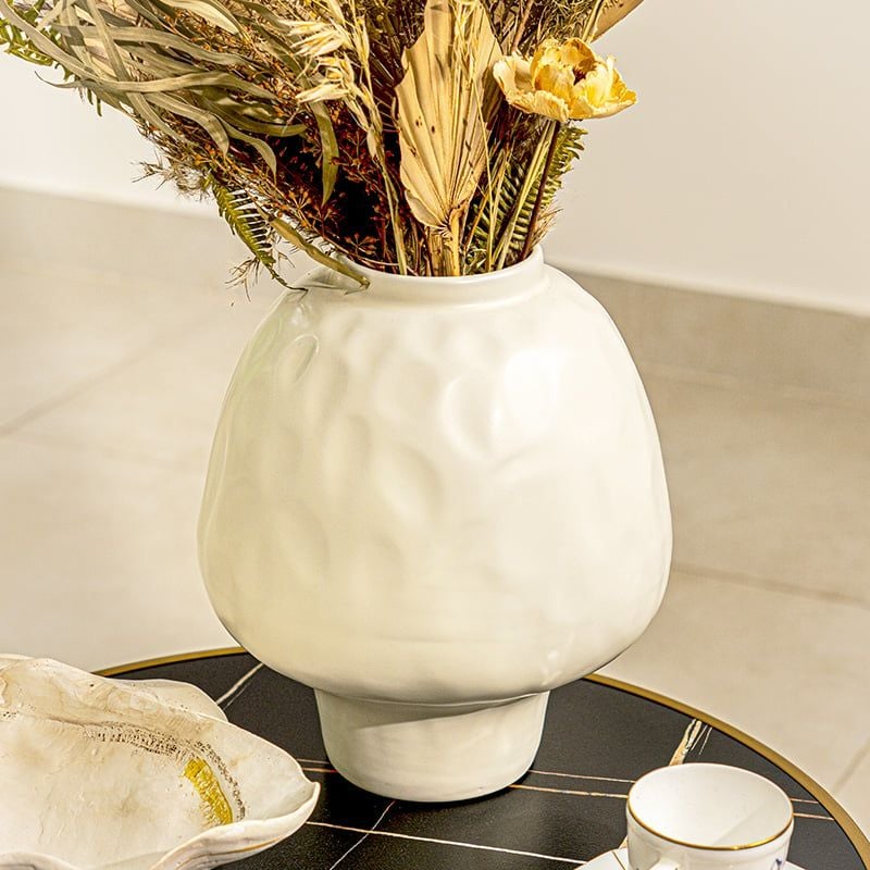 Bình Hoa Bụng To Wabi Sabi Kiểu Pháp