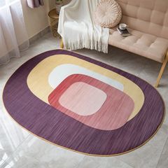 Thảm Nhung Trang Trí Hình Bầu Phong Cách Nội Thất Ý