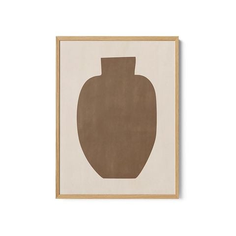 Tranh Hình Học Bình Gốm Nâu – Brown Silhouette