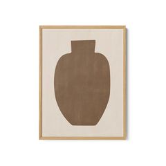 Tranh Hình Học Bình Gốm Nâu – Brown Silhouette