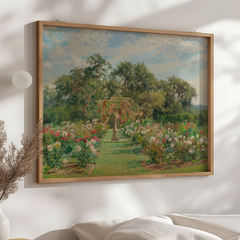 Tranh Treo Tường Sundial In a Rose Gardern