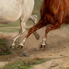 Tranh Đàn Ngựa Cottage