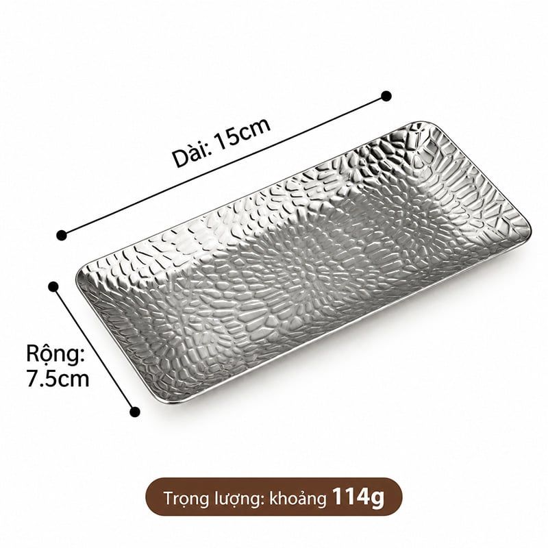 Khay Chữ Nhật Đựng Khăn Ướt Inox 304 Cao Cấp