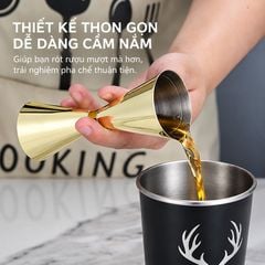 Ly Đong Rượu 2 Đầu Inox Định Lượng Pha Chế