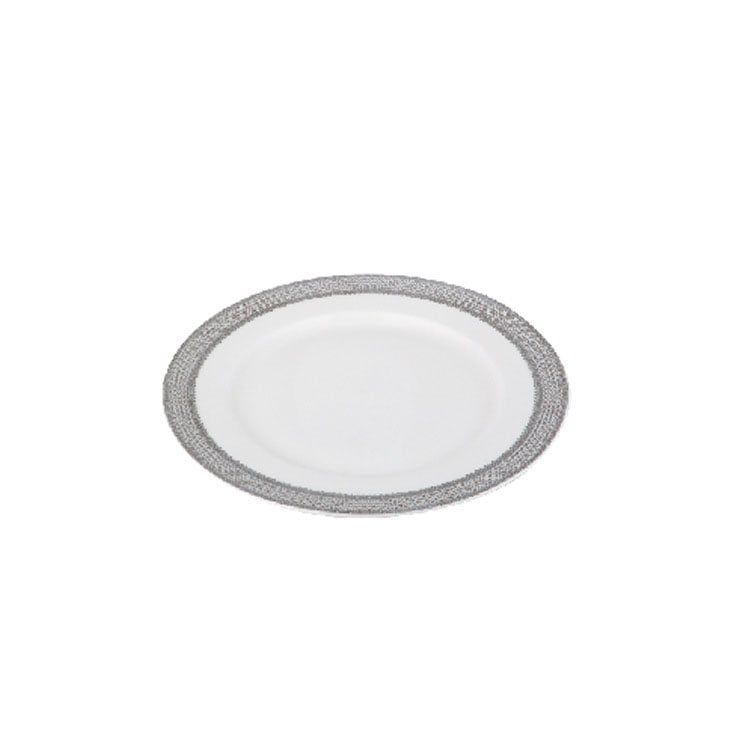 Kệ Trưng Bày Bánh 2 Tầng Cánh Buồm Inox Kèm Đĩa Sứ