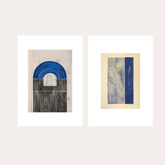 Tranh Treo Tường Xanh Coban Trừu Tượng