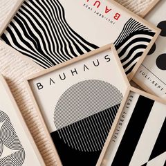 Bộ Tranh Hình Học Bauhaus – Black Geometry