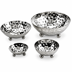 Khay Trưng Bày Thực Phẩm Inox Tròn Có Chân Cho Buffet