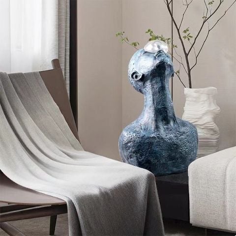 Tượng Bán Thân Trang Trí Kệ Tivi Tủ Sách Nghệ Thuật Trừu Tượng Độc Lạ