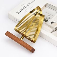 Khay Kẹp Khăn Giấy Inox Vàng Decor Bàn Ăn Nhà Hàng