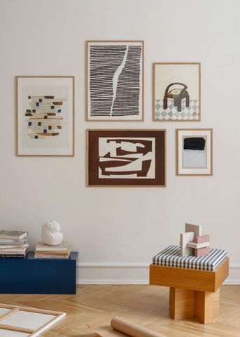 Bộ 5 Tranh Hình Học Modern Lines – Nhịp Điệu Hình Khối